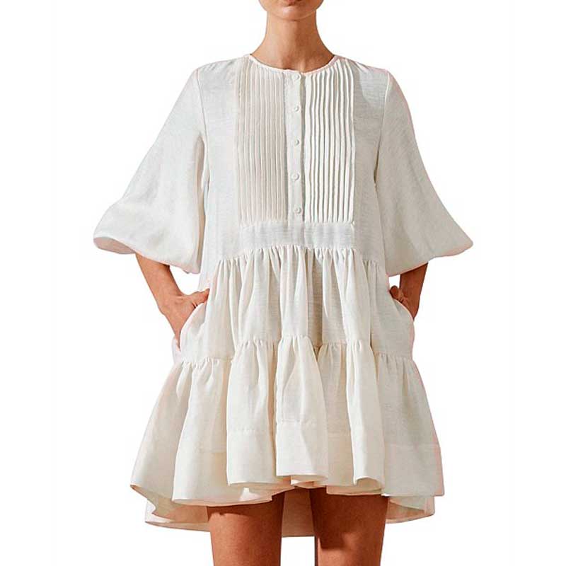 BOHO INSPIRED TIERED pleating women DRESS long sleeve spring autumn dress fashion ladies dress pockets mini sexy dress women