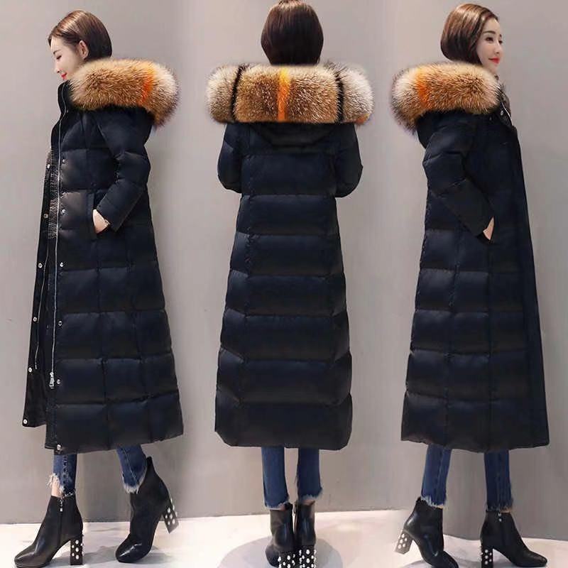 women winter bubble coats down long padded clothes solid color black jacket puffer warm thick winter parkas