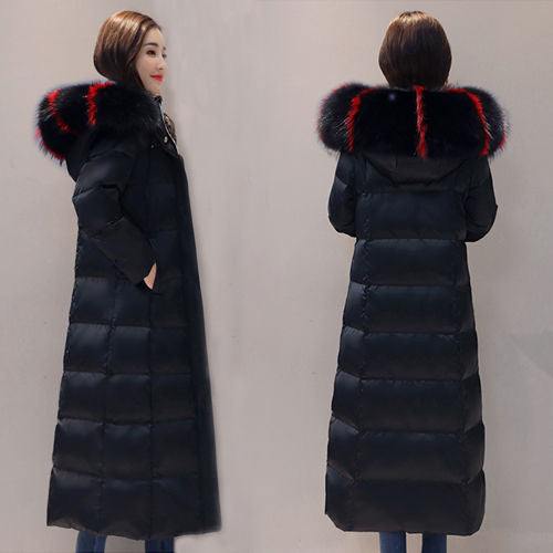 women winter bubble coats down long padded clothes solid color black jacket puffer warm thick winter parkas