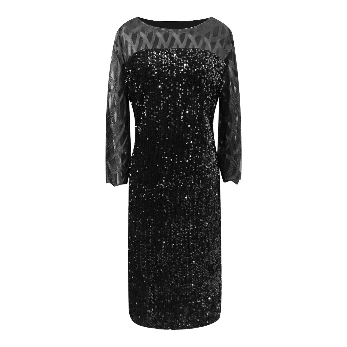 dingdamall Plus Size Women's Summer Dress Elegant Sequin Birthday Party Dresses For Women New Casual Dress Wedding Evening Outfits 5XL