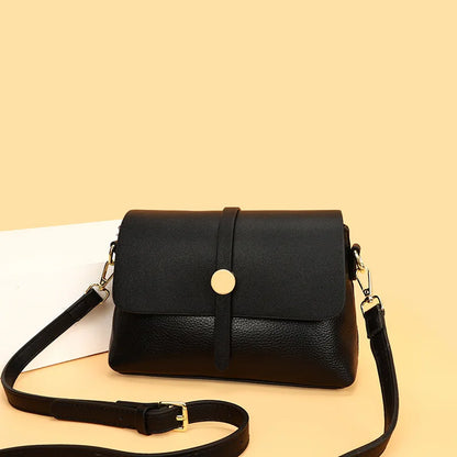 New Arrive Fashion Women's Genuine Leather Shoulder Bags Luxury Messenger Bags Girls Flap Cow Leather Small Crossbody Bags B120