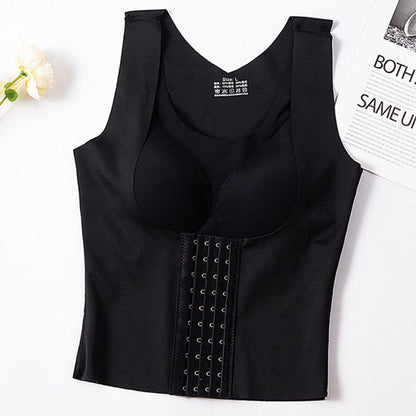 Women Reducing Girdle Posture Corrector Bra Seamless Underwear Slimming Belly Sheath Cross Back Tank Tops Body Fitness Vest