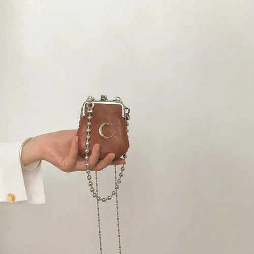 Fashion Chain Y2k Cool Girls Shell Crossbody Bags Retro Design Women Mini Coin Purse Handbags Vintage Ladies Small Shoulder Bag