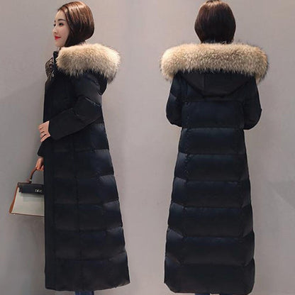 women winter bubble coats down long padded clothes solid color black jacket puffer warm thick winter parkas