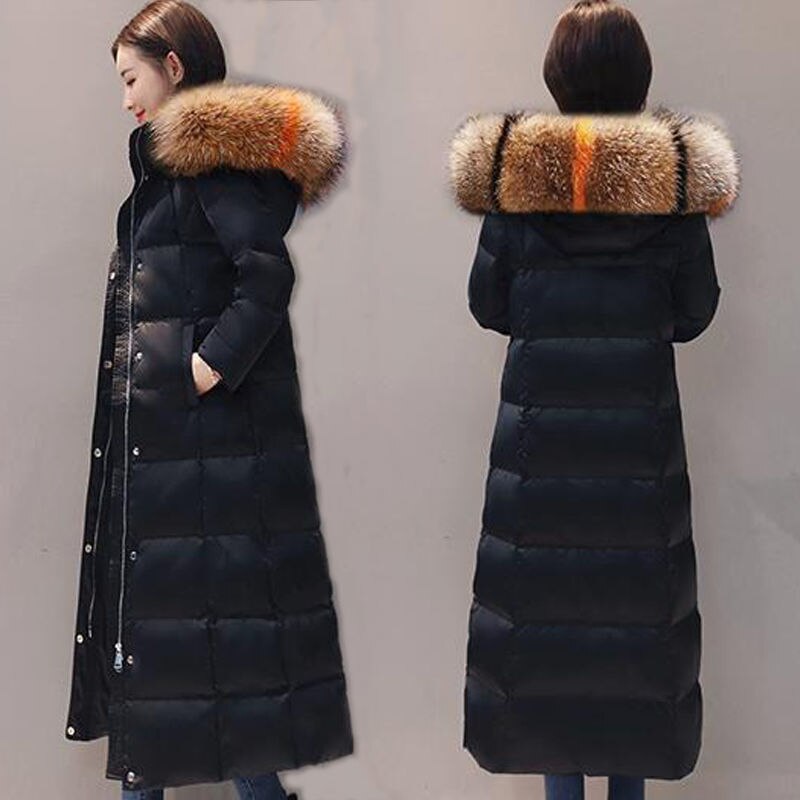 women winter bubble coats down long padded clothes solid color black jacket puffer warm thick winter parkas