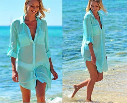 Chiffon Beach Cover up Saida de Praia Beach dress plus size Swimwear kaftan Bikini cover up Bathing suit Cover ups Tunics