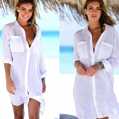 Chiffon Beach Cover up Saida de Praia Beach dress plus size Swimwear kaftan Bikini cover up Bathing suit Cover ups Tunics