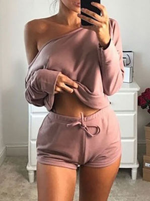 New Summer 5 colors Women Sets Cropped Tops Shorts Set 2 Pieces Women Tracksuit Cotton Blend t shirts shorts