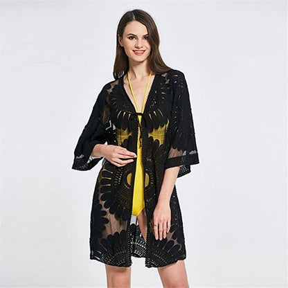 Chiffon Beach Cover up Saida de Praia Beach dress plus size Swimwear kaftan Bikini cover up Bathing suit Cover ups Tunics