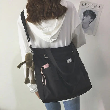 Waterproof Oxford Large Capacity Canvas Girl Shoulder Hand Bucket Bag Basket Female Crossbody Bags For Women Casual Tote Purses