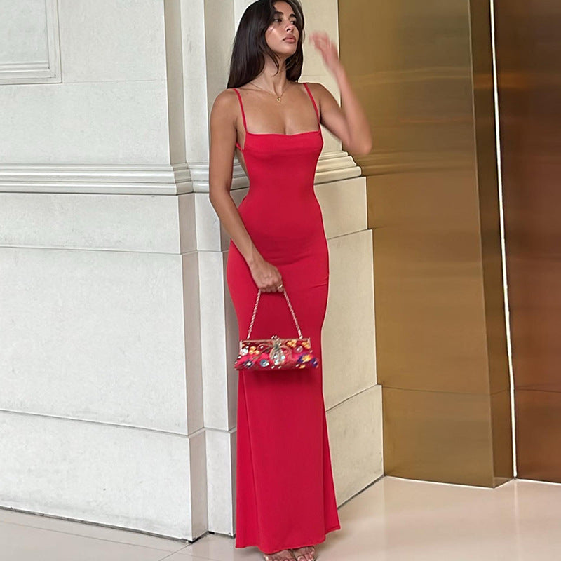 women's clothing summer new style with one shoulder strap backless slim hip sexy elegant dress