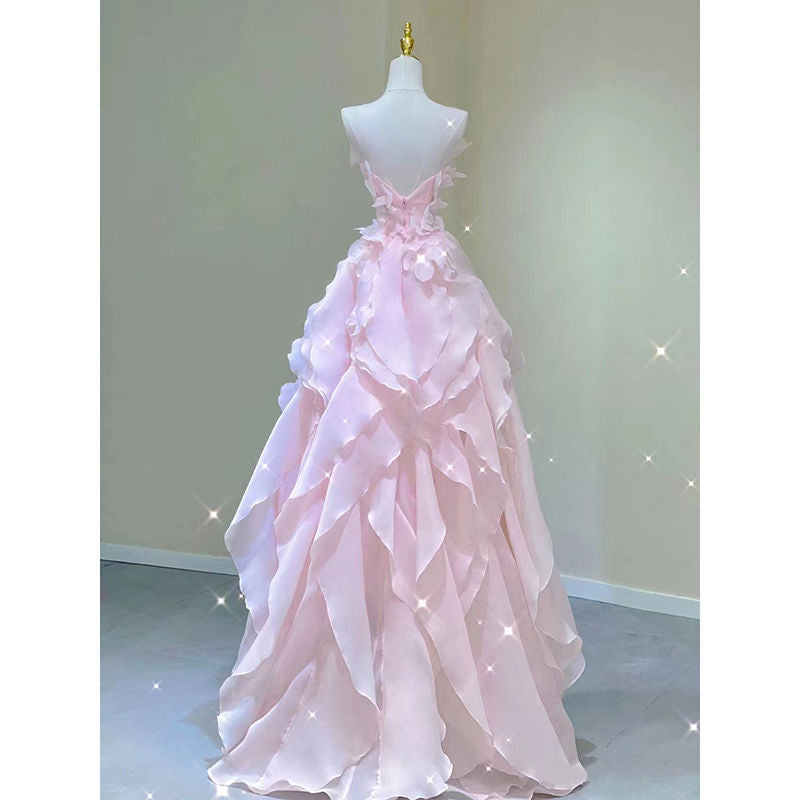 dingdamall fruitful fashion dress to impress Evening Dress for Women New Banquet Elegant Host Light Luxury Niche Can Wear at Ordinary Times