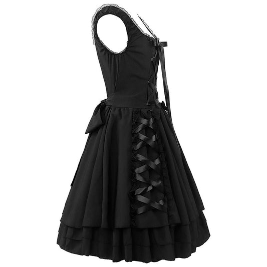 dingdamall alien invasion dress to impress Plus Size Dark Pleated Tutu Medieval Costume Steampunk Victorian Stage Wear