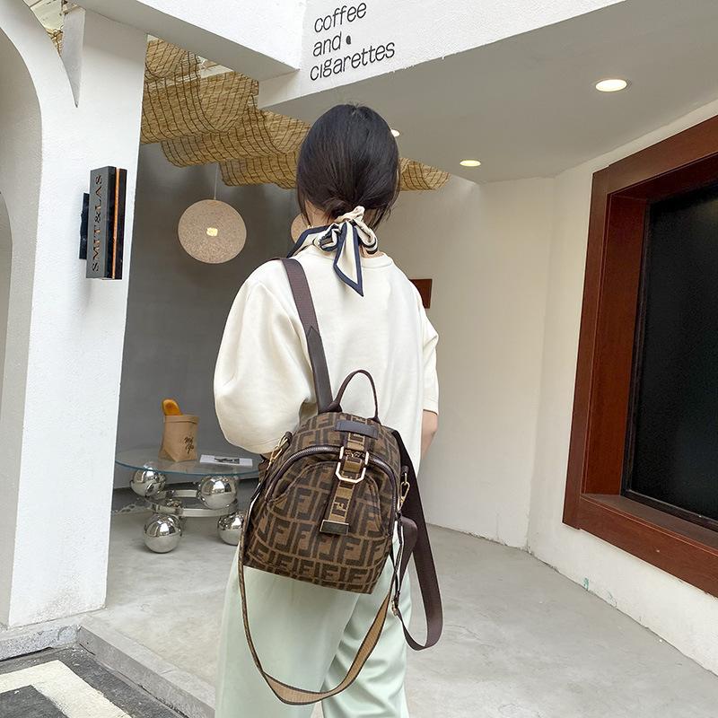 NewFashion French Luxury Letter Backpack Student School One Shoulder Bag Teentage Travel Rucksack Female Light Leisure Women bag