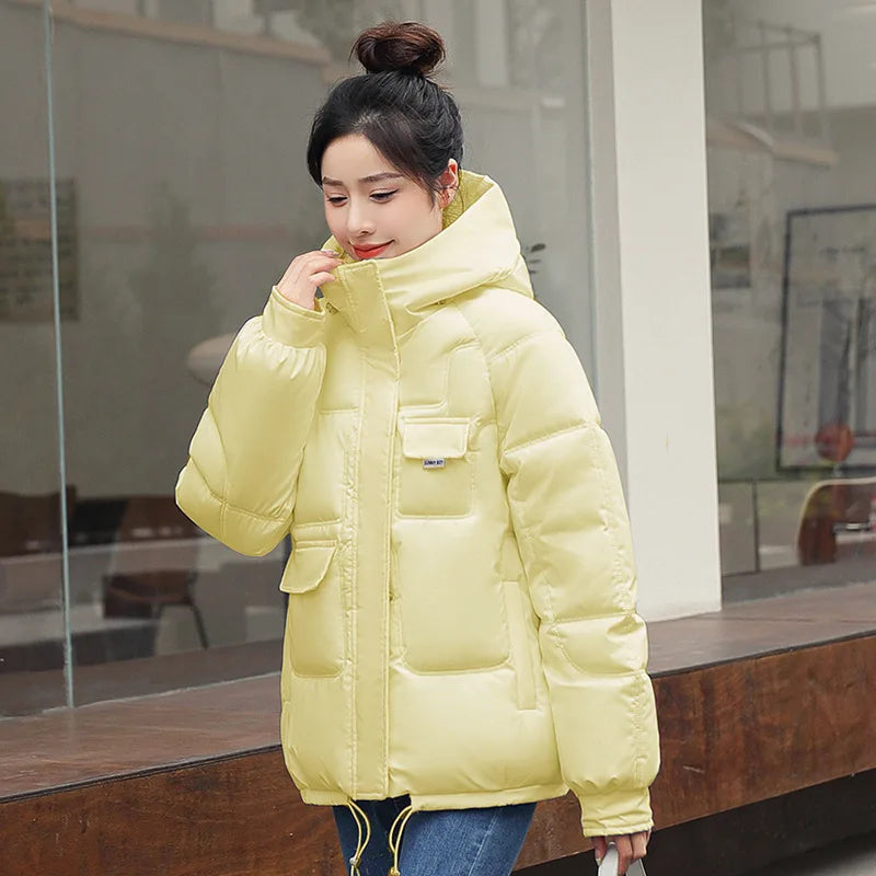 Women's Winter Jacket New Parkas  Hooded Thicken Warm Jackets Outwear Casual Loose Cotton Padded Coat Female Clothing