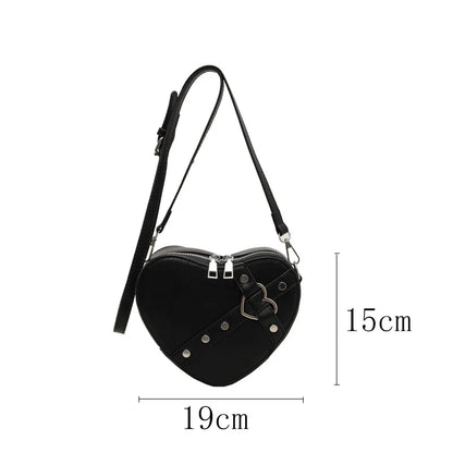 Fashion Love Heart Shape Shoulder Bag Small Handbags Designer Crossbody Bags For Women Solid Pu Leather Valentine's Gift