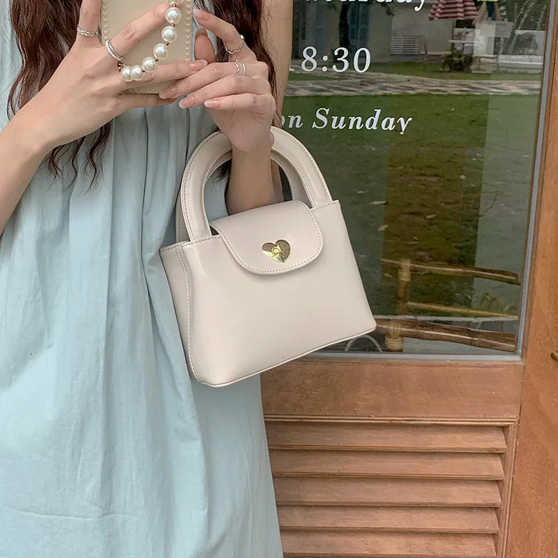 Love Hasp Top-handle Women Shoulder Bag Fashion Pu Leather Ladies Tote Crossbody Bag Casual Purse Female Small Phone Handbag