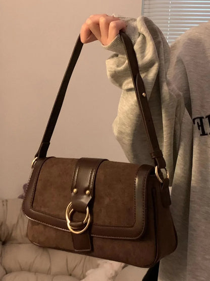 Vintage Brown Handbags Women Spring Casual Designer Luxury Bag Ladies Large Capacity Harajuku Aesthetic Bolso Mujer