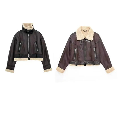 Autumn/Winter New Women's Wear New Fashion Casual Versatile Double sided Short Jacket Coat