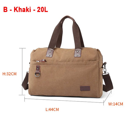 Men Crossbody Bag Canvas Vintage Business Handbag for Men Casual 13 inch Laptop Large Capacity Durable  Briefcase Men Bag