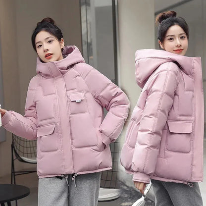 Women's Winter Jacket New Parkas  Hooded Thicken Warm Jackets Outwear Casual Loose Cotton Padded Coat Female Clothing