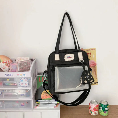 Girls Japanese Style Shoulder Bag Cute Ita Crossbody Bag Students Casual Bag Handbag Women Large Capacity Messenger Bag