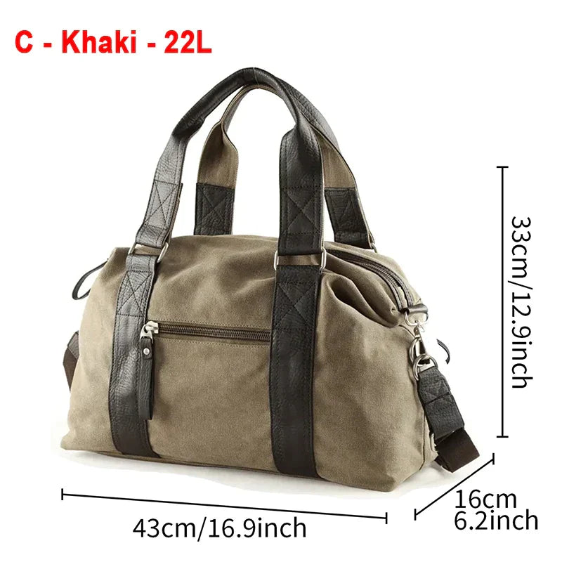 Men Crossbody Bag Canvas Vintage Business Handbag for Men Casual 13 inch Laptop Large Capacity Durable  Briefcase Men Bag