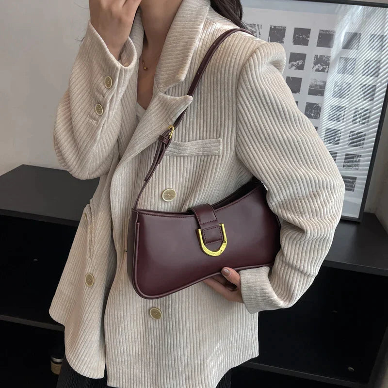 Shoulder Side Bag for Women Winter Designer Small PU Leather Crossbody Bag Trend Handbags and Purse