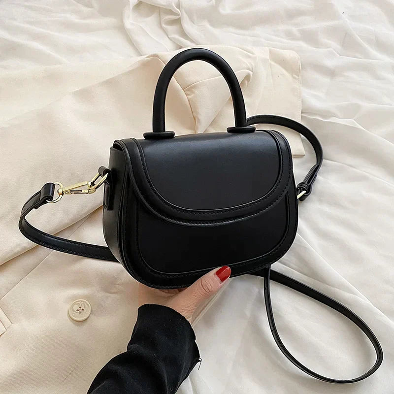 Kawaii Cute Mini Totes PU Leather Crossbody Bags with Short Handles for Women Fashion Trend Shoulder Side Bag Handbag