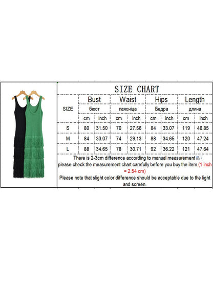 Women Solid Tassel Knitted Dresses Summer Female O-Neck Sleeveless Sheath Strap Dresses Two Colors