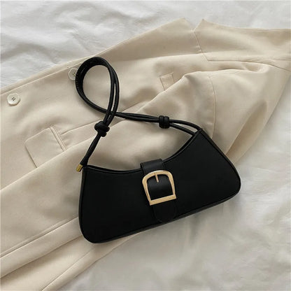 Women's Shoulder Bag Solid Color Popular Small Bag Trend Summer New Trendy Crossbody Bag Texture Shoulder Underarm Bag