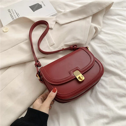 Toptrends Saddle Small Crossbody Bags For Women Trend Luxury Designer Underarm Shoulder Bag PU Leather Flap Ladies Handbags