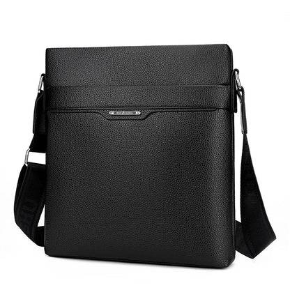 New Men's Shoulder Bag Oxford Cloth Messenger Bag Trendy Fashion Simple Style Men's Bag Business PU Leather Crossbody Bag