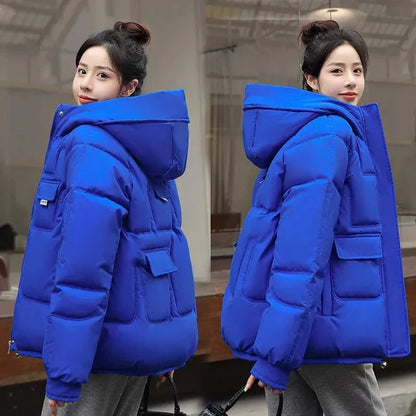 Women's Winter Jacket New Parkas  Hooded Thicken Warm Jackets Outwear Casual Loose Cotton Padded Coat Female Clothing