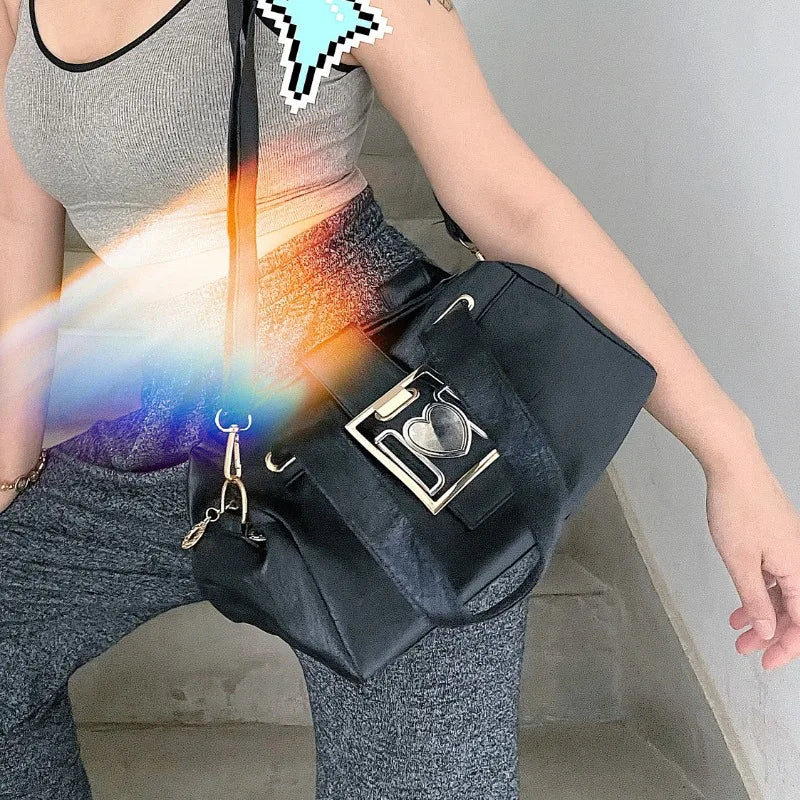 MBTI Y2k Vintage Women Shoulder Bag Original Designer Fashion Luxury Handbag Large Capacity Harajuku Casual Female Crossbody Bag