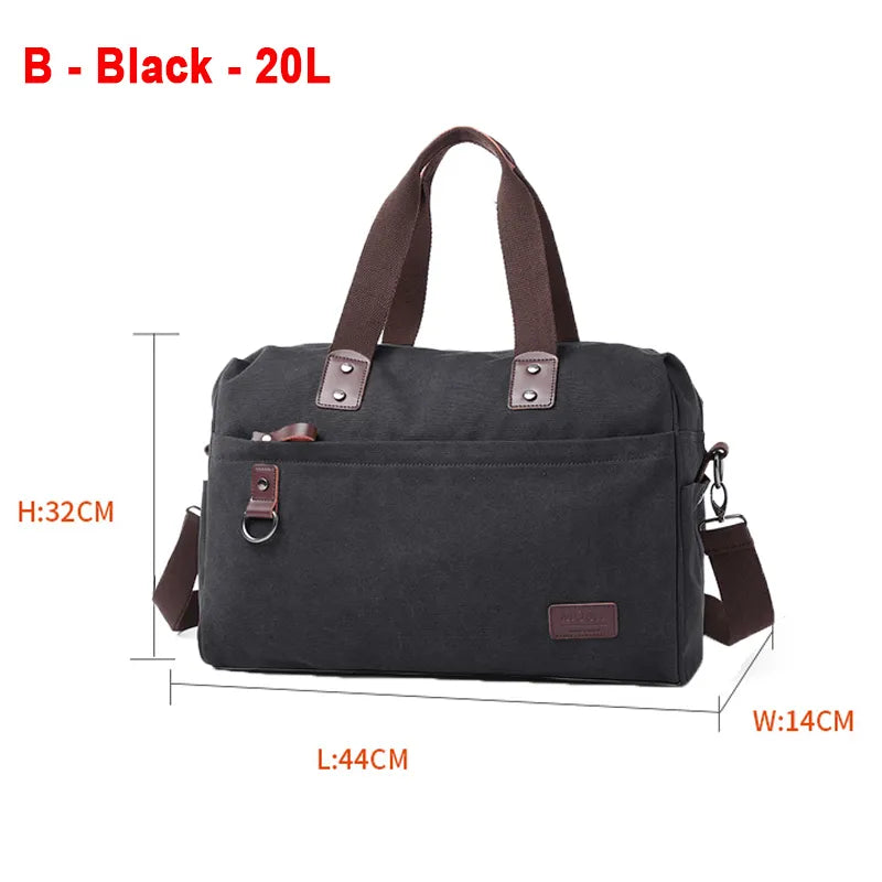 Men Crossbody Bag Canvas Vintage Business Handbag for Men Casual 13 inch Laptop Large Capacity Durable  Briefcase Men Bag