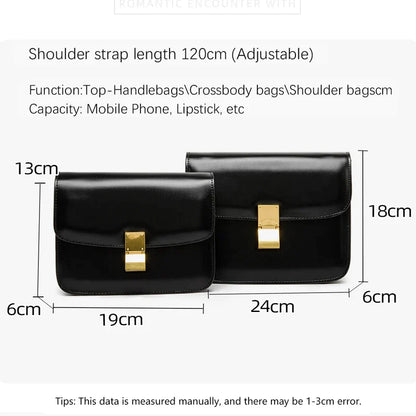 PU Leather Ladies Tofu Bag Luxury Design Handbag Purse Small Shoulder Brand Bags Black Crossbody Bags for Women  Box