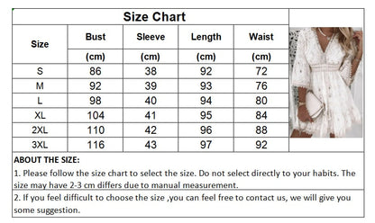 Summer Boho Dress Women Beach Sundress Fashion Embroidery Hollow Out Lace Up Mini Dress Female White Lace Holiday Dress