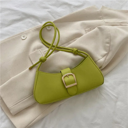 Women's Shoulder Bag Solid Color Popular Small Bag Trend Summer New Trendy Crossbody Bag Texture Shoulder Underarm Bag