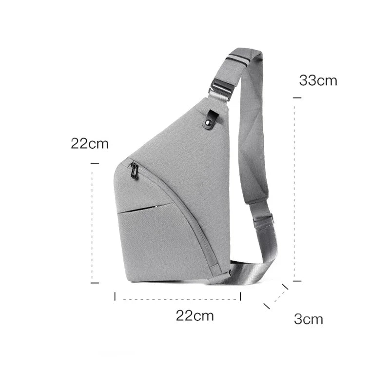 Men's Personal RFID Anti-theft Chest Bag Digital Storage Cycling Sports Shoulder Bag Casual Unisex Crossbody Body Sling Bag