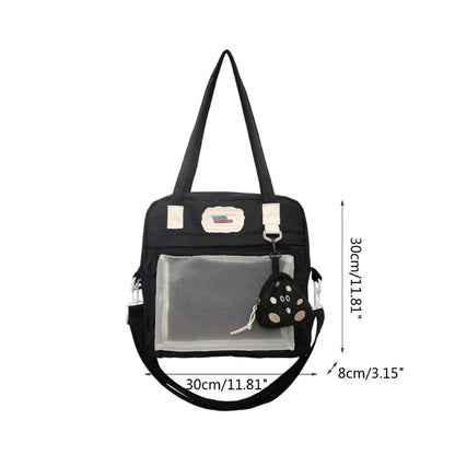 Girls Japanese Style Shoulder Bag Cute Ita Crossbody Bag Students Casual Bag Handbag Women Large Capacity Messenger Bag