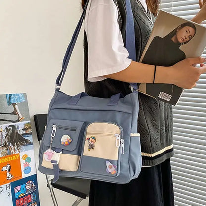 Women's Bag Korean Female Messenger Bag Large Capacity Student Shoulder Bags Versatile Crossbody Bag Postman Tote School Bags