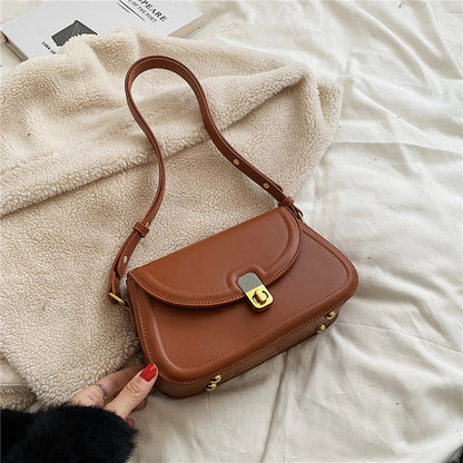 Toptrends Retro Saddle Small Armpit Shoulder Bags For Women Trend  Designer Crossbody Flap Purse PU Leather Ladies Handbags