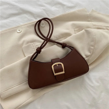 Women's Shoulder Bag Solid Color Popular Small Bag Trend Summer New Trendy Crossbody Bag Texture Shoulder Underarm Bag