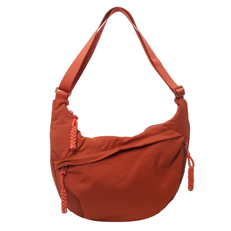 Nylon Shoulder Bag New Summer High-capacity Women's Crossbody Dumpling Bag Versatile and Niche Design Messenger Bag