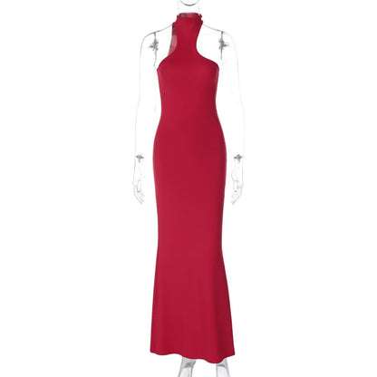 YESMYTOOL  -  Red Elegant Luxury Evening Dress Women Sexy Off Shoulder High Waist Slim Long Dresses Femme Party Bodycon Dress Woman New