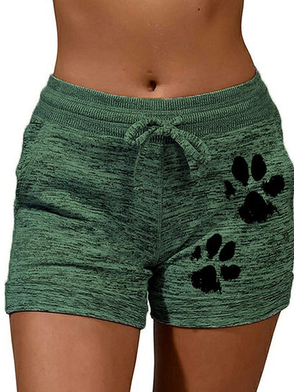 Women's Shorts Cotton Blend Green Blue Purple Mid Waist Athleisure Casual Weekend Side Pockets Print Micro-elastic Short Comfort Graphic S M L XL XXL