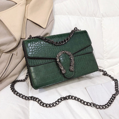 New  Shoulder Bag Chains Messenger Bag Fashion Girls Casual Handbag Simple Leisure Personality Small Square Women Bag