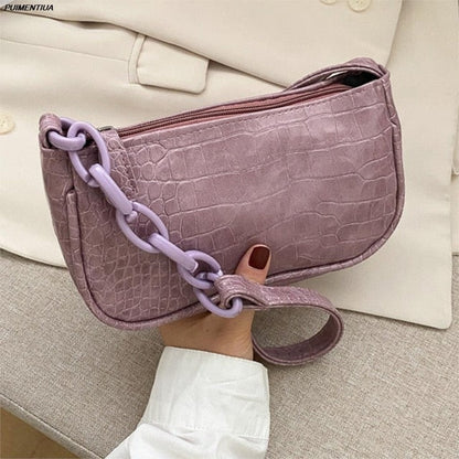 PUIMENTIUA Retro Alligator Pattern Women Messenger Handbags sac PU Leather Street Casual Solid Zipper Shoulder Bags Bolsa Mujer