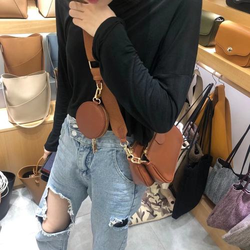 Fashion Solid Color PU Leather Shoulder Messenger Bag Casual Crossbody Bags Women Handbags Tote Bag 3 Sets Evening Clutch Purse